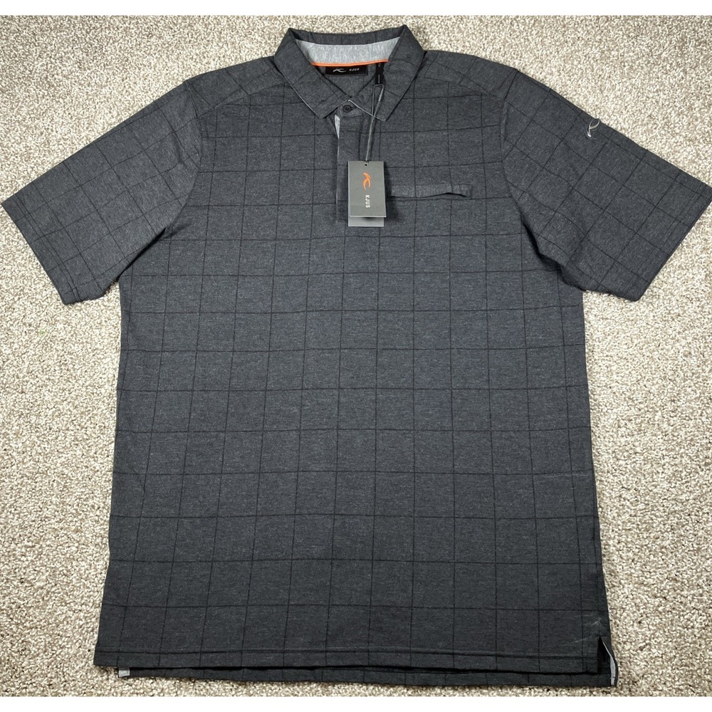KJUS Men's Inverness Short Sleeve Polo Shirt Gray Cashmere Blend Size 52 Large